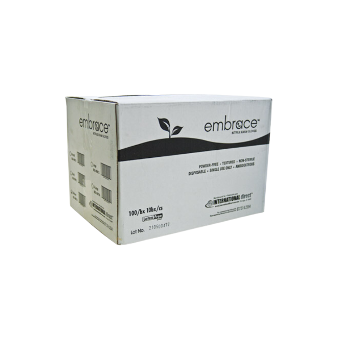 Embrace Nitrile Exam Gloves (100/BX, 10BX/CS)